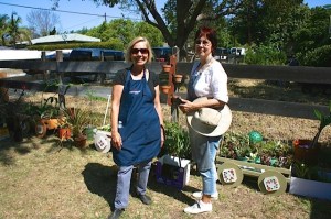 Mary Jane and Jennifer at the Garden Station